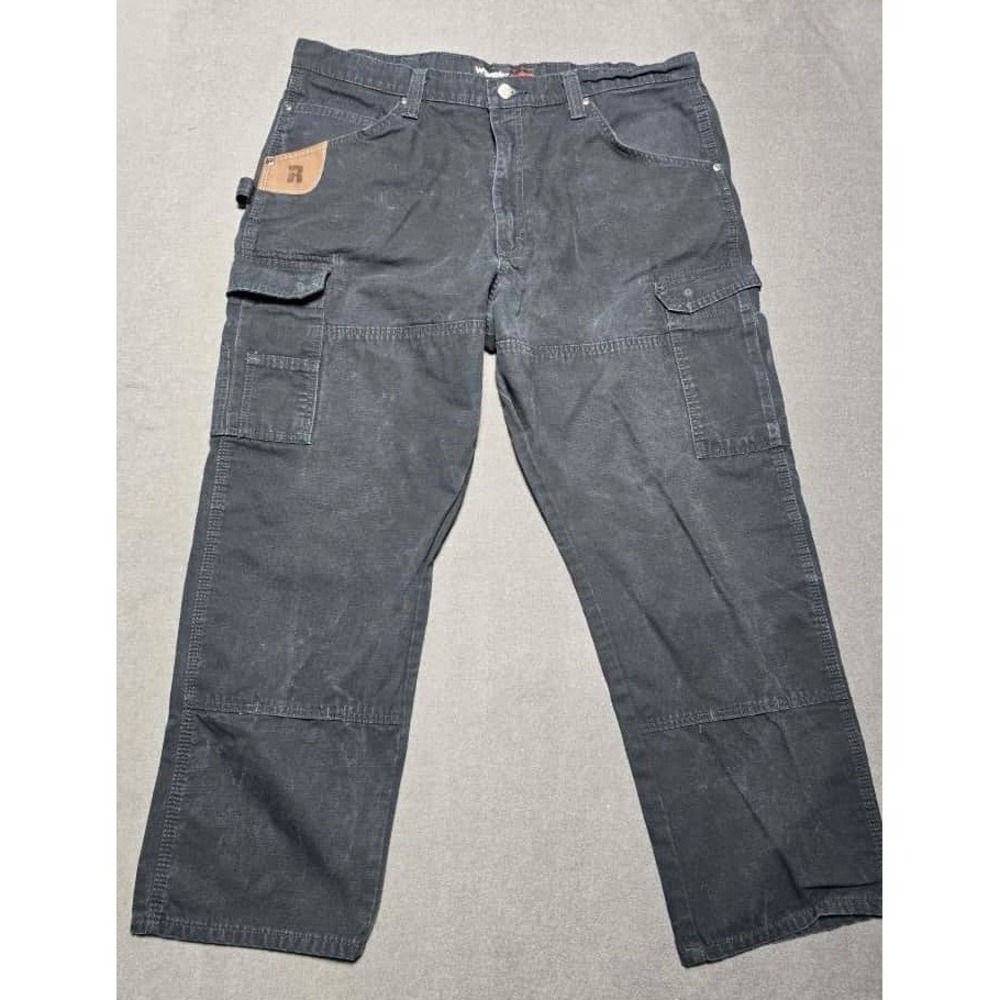 Wrangler RIGGS Workwear Men's Black Cargo Pants Size 40x30 Cotton‎ Carpenter